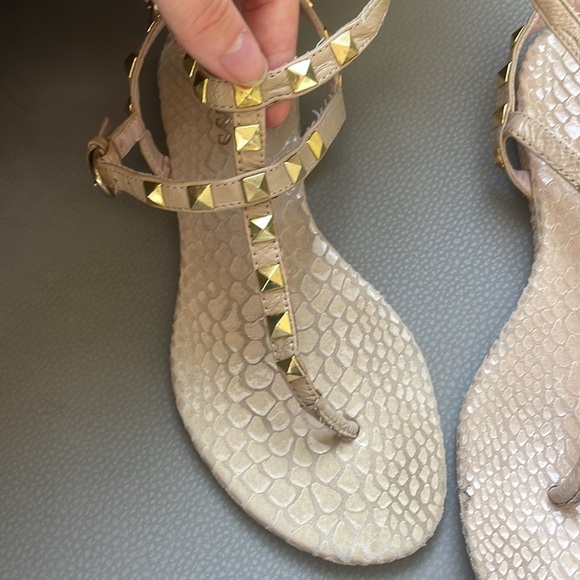 Guess Studded Cream Strappy Sandals - Picture 5 of 5